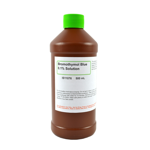 Bromothymol Blue Solution, 0.1%, (Aqueous), 500mL