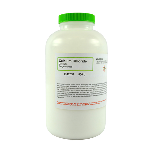 Calcium Chloride Dihydrate, Reagent Grade, 500 grams