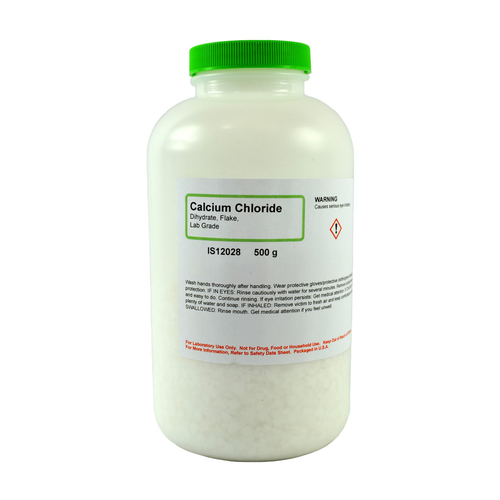 Calcium Chloride Dihydrate, Lab Grade, Flake, 500 grams