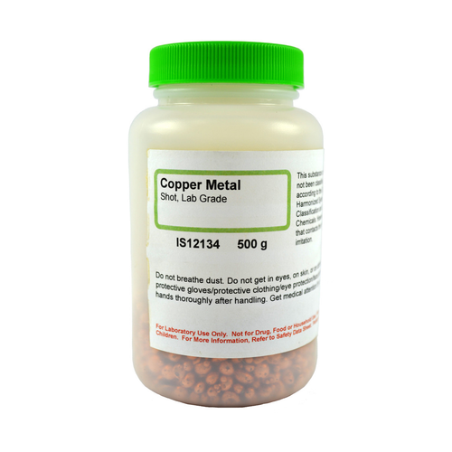 Copper Metal Shot, Lab Grade, 500 grams