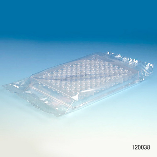 Microtest Plate, 96-Well, U-Bottom, Polystyrene, Sterile, Individually Wrapped, case/50