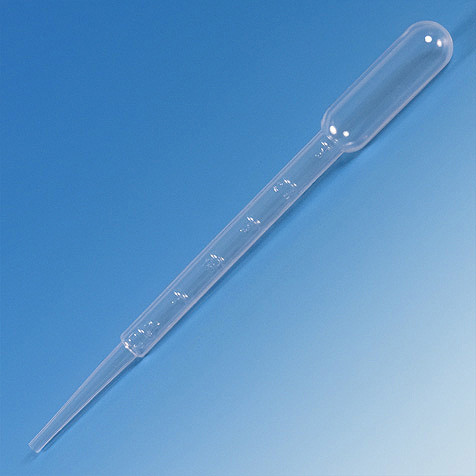 Transfer Pipet, 7.5mL, Large Bulb, Graduated to 3mL, 148mm, case/5000