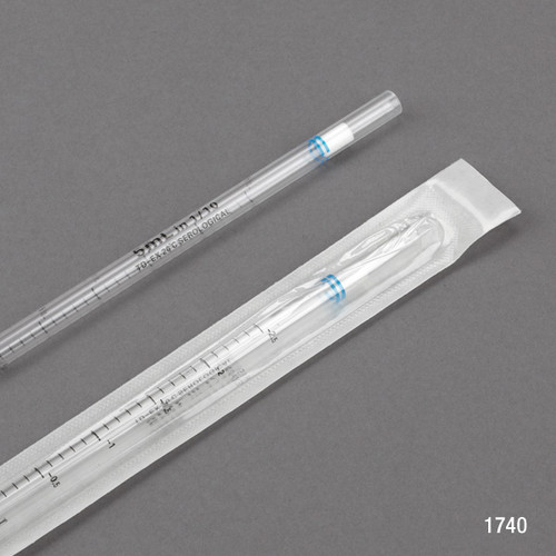 Serological Pipette, 5mL, Polystyrene, Standard Tip, 342mm, Nonsterile, Blue Band, box/375