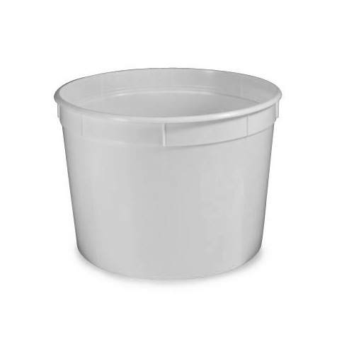 Multi-Purpose Polyethylene Container, 8oz, Snap Lid, White, case/250