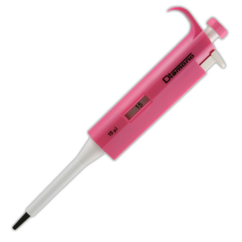 Pipettor, Diamond, Fixed Volume, 15uL, Pink