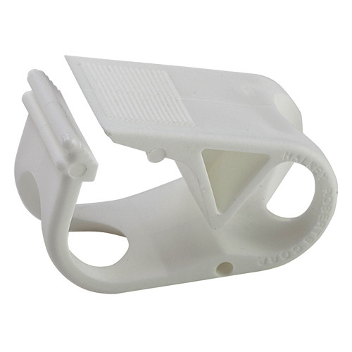 Single Position Tubing Clamp, White PP for 1/4" to 1/2" OD tubing, pack/100