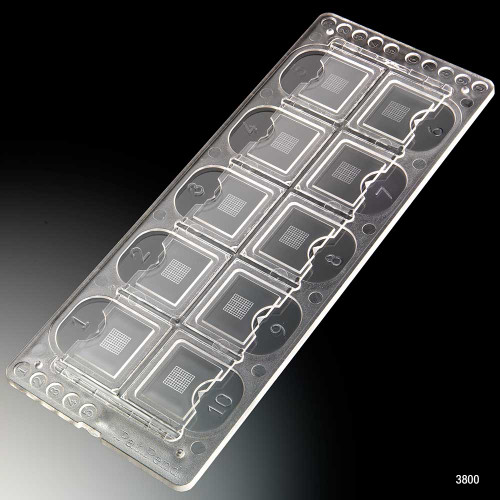 Quick-Read Precision Grid Urinalysis Slide with Counting Grid, 10 Well, box/100