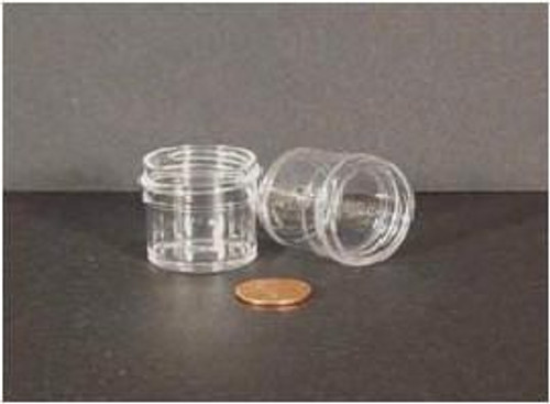 Bulk Plastic Jars, 7.5mL, Polypropylene, 33mm OD, Screw Caps, case/2783