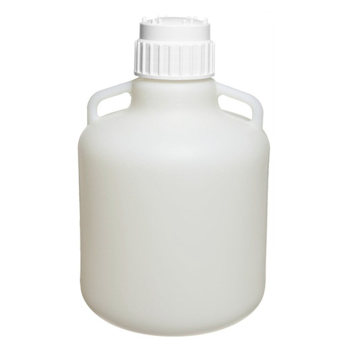 CP Lab Safety Carboy, 10 Liter Double Handle Round, LDPE with 83mm PP Closure (83B) 