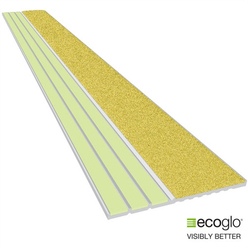 Glow-in-the-Dark Stair Safety Light Guide Strips, Yellow, No-Slip, Per Foot Glow-in-the-Dark Stair Safety Light Guide Strips, Yellow, No-Slip, Per Foot