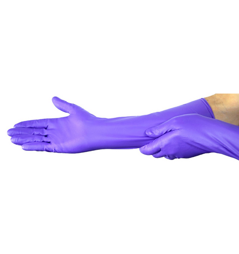 Purple Nitrile Max Exam Gloves, Powder-Free, Puncture-Resistant, case/400