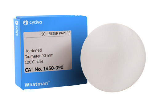Whatman® 1450-125 Filter Paper Circles, 125mm, Hardened Low Ash Grade 50, pack/100
