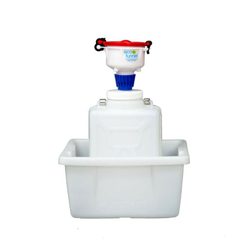 4" ECO Funnel® System with 9 Liter Rectangular Nalgene® Carboy (100mm) with Secondary Container