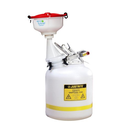8" ECO Funnel® system with Justrite® 5 gallon poly safety can 