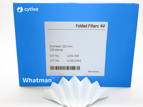 Grade 4V Folded Filter Paper, Circle 18.5cm, pack/100