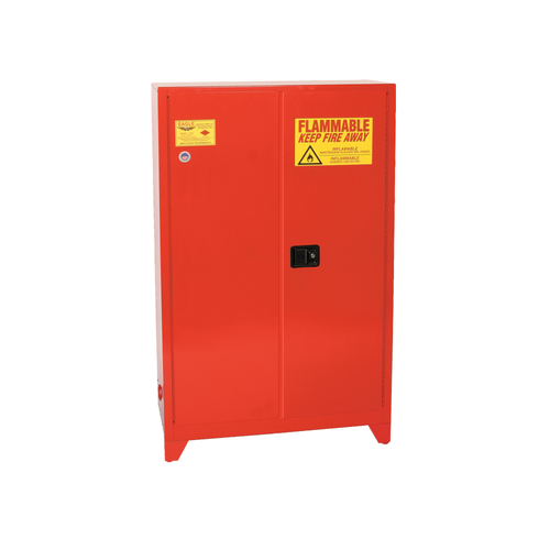 Eagle® Paint & Ink Tower Safety Cabinet, 60 Gal., 5 Shelves, 2 Door, Manual Close, Red