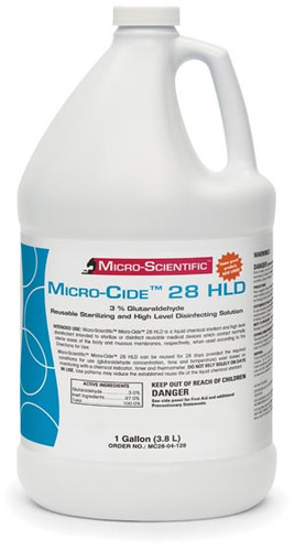 Micro-Cide 28 HLD 3% Glutaraldehyde Disinfectant, 1 gallon jugs, case/4