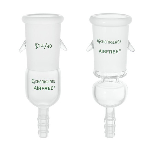 Schlenk Airfree Hose Adapter, 24/40 Joint Size, 8.5mm Hose Connection size, Style A