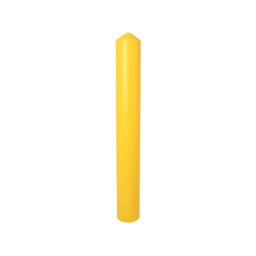 Eagle® Bollard Cover, 8" x 57" Bumper Bollard Post Sleeve, Smooth, Yellow or Red