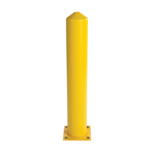 Eagle® Steel Bollard Post Combo with Post Sleeve, 4.5" x 42" Yellow
