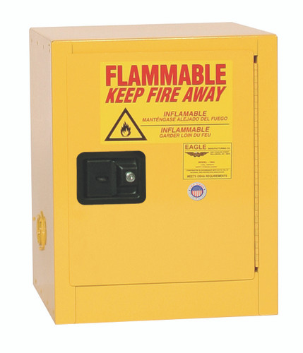 Eagle® Flammable Cabinet, 4 gallon Cabinet 1 Door, Self-Closing