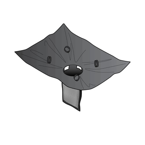 UltraTech Drain Guard, Trash and Debris, 10-Pack, black plastic drain cover with side clips and mesh tab for easy removal.