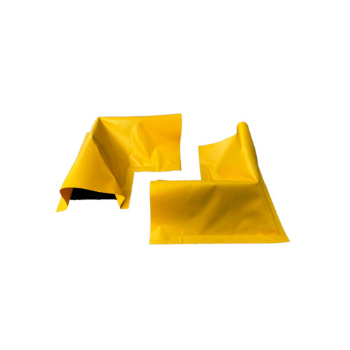 UltraTech Berm Builder, Additional Corner, 2 Pack - Yellow rubber corner guards for traffic control or safety marking.