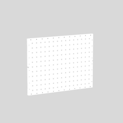 Valley Craft Deluxe Pegboard Wall Panels - 24"W x 18"H, Flanged Steel, 2 Panels per Pack, White