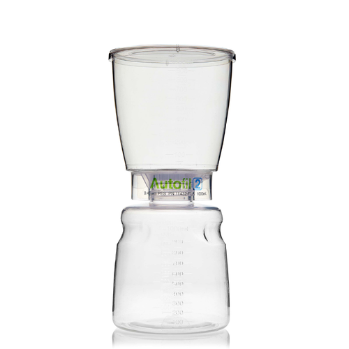 Autofil® 2 Sterile Disposable Bottle Top Vacuum Filter Units with 0.1um PES Membrane for Mycoplasma Removal, 1000ml, case/12
