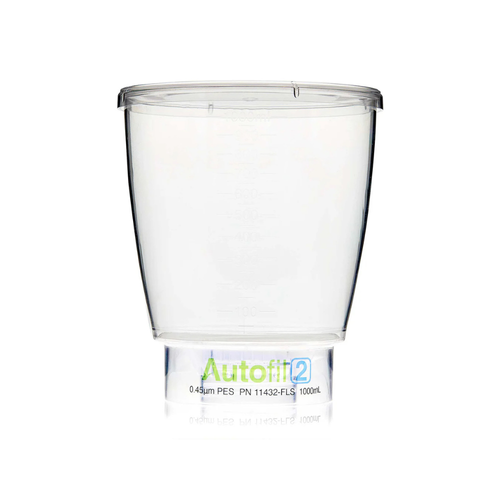 Autofil® 2 Sterile Disposable Bottle Top Vacuum Filters with 0.2um Sterilizing PES Membrane, 1000ml, case/12