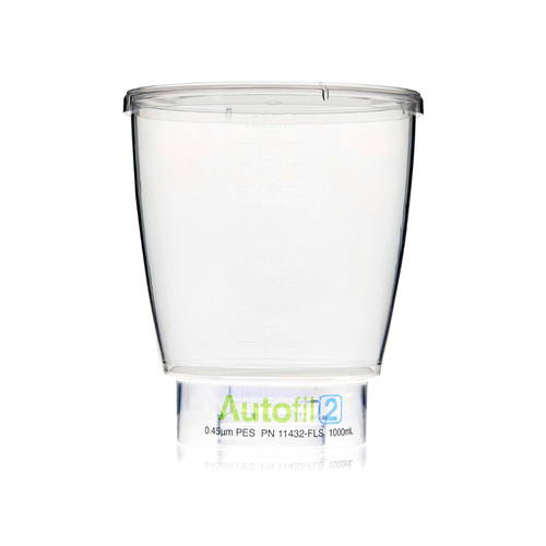 Autofil® 2 Sterile Disposable Vacuum Bottle Top Filters with 0.1um PES Membrane for Mycoplasma Removal, 1000ml, case/12