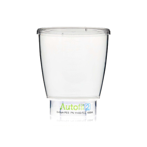 Autofil® 2 Sterile Disposable Bottle Top Vacuum Filters with 0.45um PES Membrane for Prefiltration or Clarification, 1000ml, case/12 