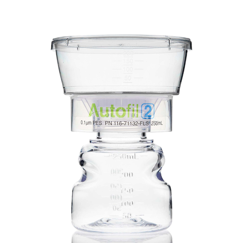 Autofil® 2 Sterile Disposable Bottle Top Vacuum Filter Units with 0.22um Sterilizing PES Membrane, 250ml, case/12