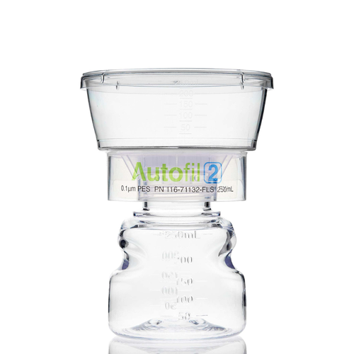 Autofil® 2 Sterile Disposable Bottle Top Vacuum Filter Units with 0.45um PES Membrane for Prefiltration or Clarification, 250ml, case/12