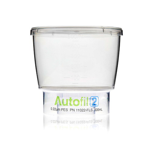 Autofil® 2 Sterile Disposable Bottle Top Vacuum Filters with 0.45um PES Membrane for Prefiltration or Clarification, 500ml, case/12
