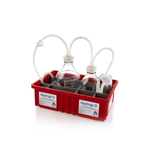 Vactrap G Vacuum Trap System, 2+1 Liter PUREGRIP Glass Bottles Assy W/ Secondary Container, 2 L Bottle W/ 1 L Over flow Bottle & Inline Vent Filter, each