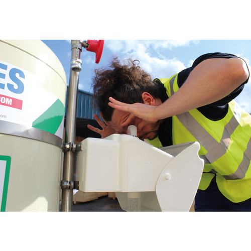 Justrite Hughes 30 Gallon Portable Self-Contained Emergency Safety Shower & Eyewash Station, Mobile Unit