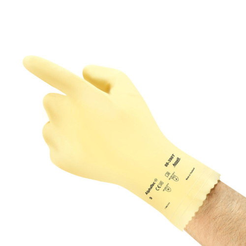 Ansell AlphaTec® 88-390T Natural Rubber Latex & Neoprene Blend Chemical Resistant Gloves, Natural