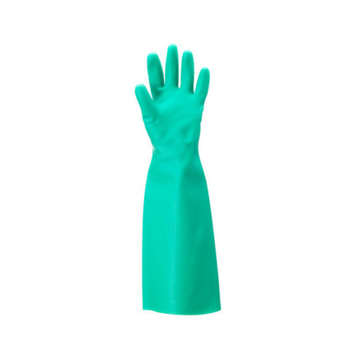 Ansell AlphaTec® Solvex® 37-185 Chemical Resistant Nitrile Gloves, Green, Reusable Protective Work Gloves