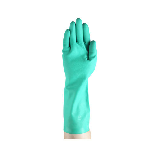 Ansell AlphaTec™ Solvex™ 37-155 Nitrile Coated Chemical Resistant Gloves, Green, Reusable Protective Work Gloves