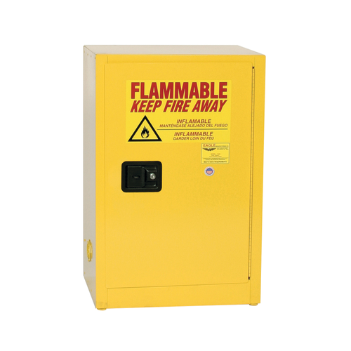 Eagle® Flammable Cabinet, 12 gallon Cabinet 1 Door, Self-Closing