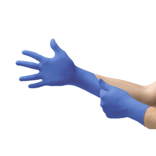 Ansell MICROFLEX™ N21 Strong Nitrile Exam Gloves, Extra Thick, Blue, Disposable Protective Gloves