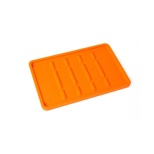 Ansell SANDEL™ SharpsRink™ Reusable Neutral Zone, Bright Orange Silicone Hands-Free Sharps Transfer Tray