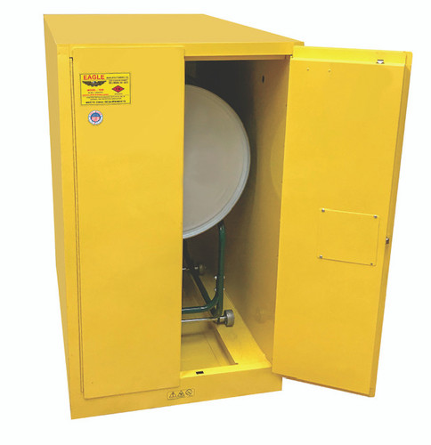 Eagle® Horizontal Drum Cabinet, 55 gallon Drum 2 Doors, Manual close