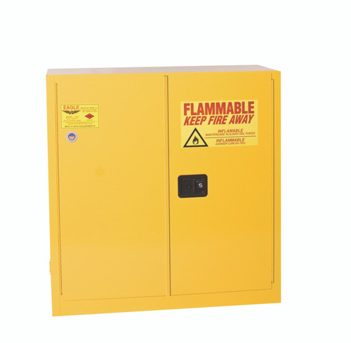 Eagle® Flammable Cabinet, 30 gallon Cabinet, Self-Closing