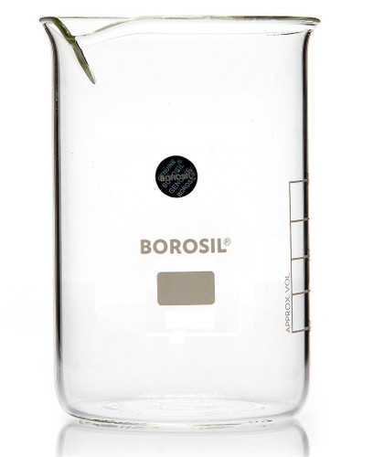 Borosil® Borosilicate Glass Tall Form Beaker with Spout, 600 ml