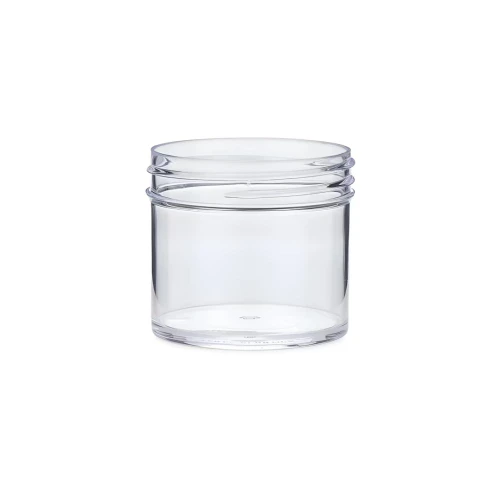 Qorpak Clear PS Single Wall Jar with 53-400 neck finish jar only, 2oz (60ml), case/441