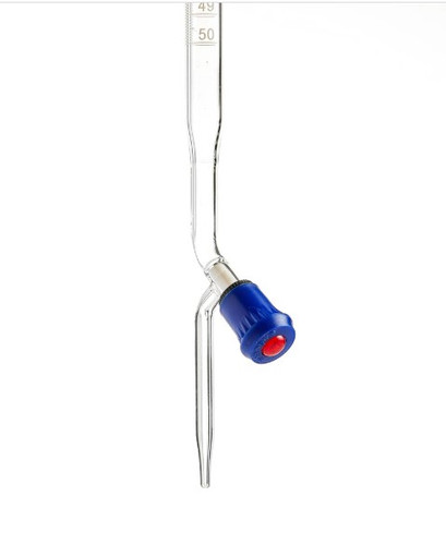 Borosil® Borosilicate Glass Burettes Class A Boroflo PTFE Screw Thread 50 ml x 0.10 ml Batch Certificate
