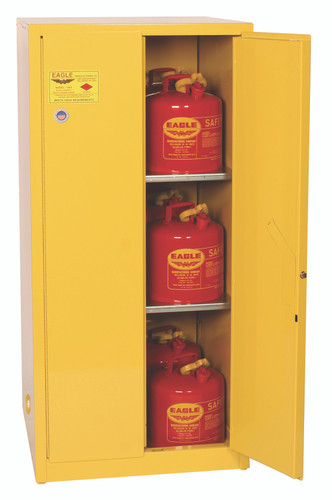 Eagle® Flammable Cabinet, 60 gallon with 2 Doors, Manual close
