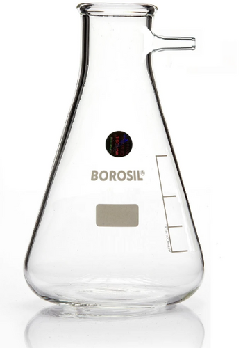 Borosil® Borosilicate Glass Filtration Flasks with Tubulation, 500 ml